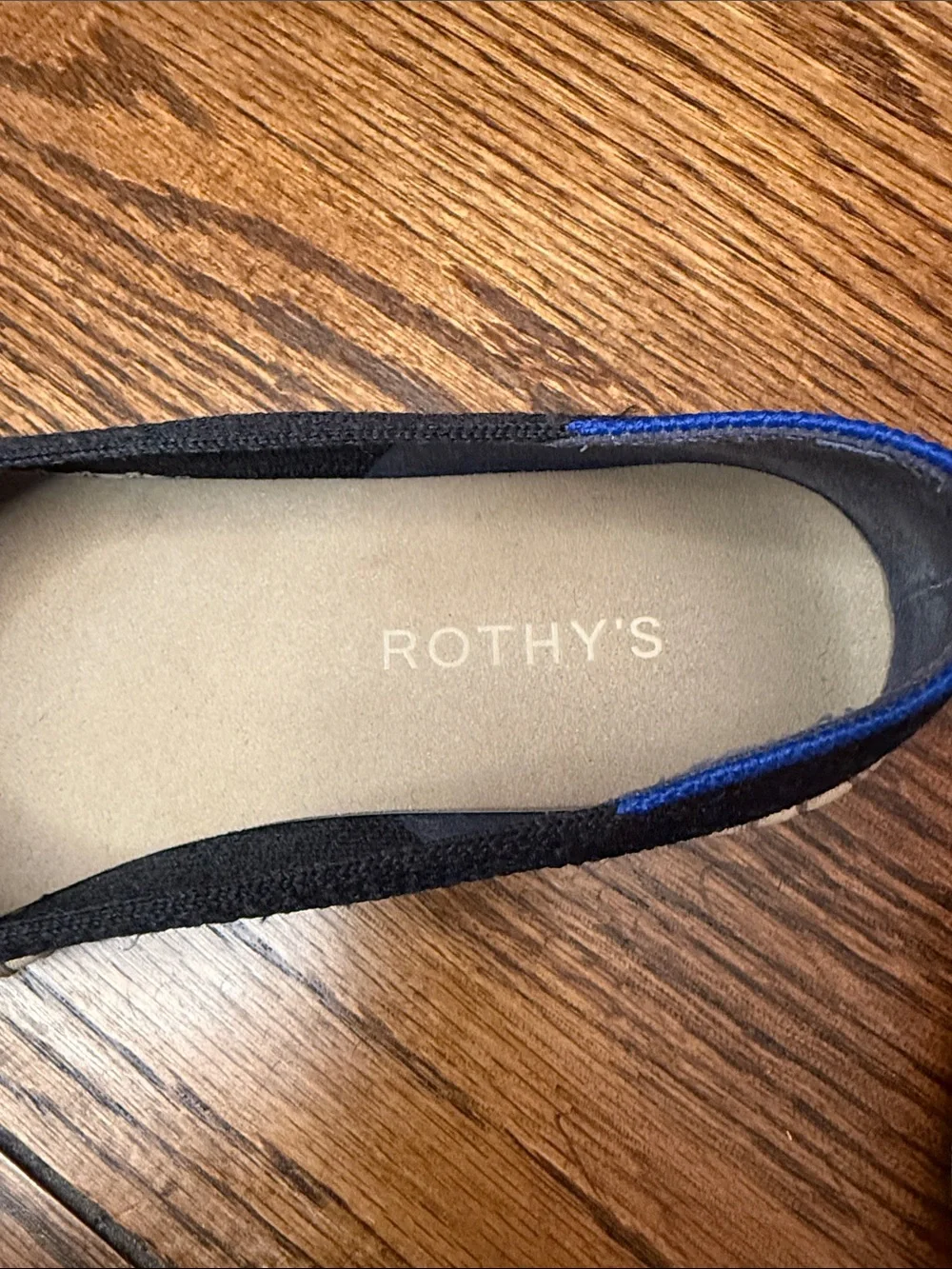 Rothy’s Black Knit Espadrille ballet Flats Slip On Coastal Travel Shoes 8.5